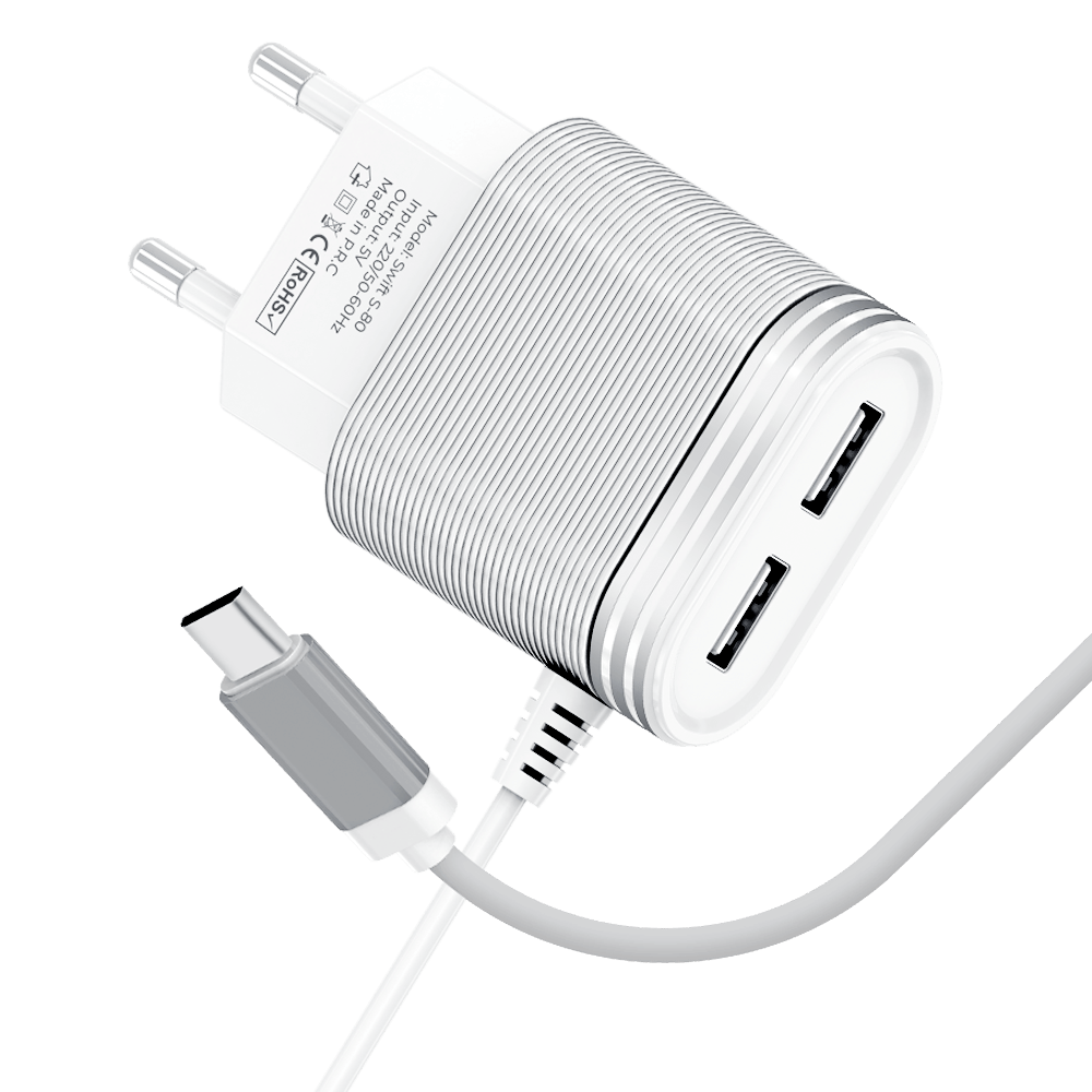S-80 Type C 2.1 USB Port Charger - Audionic