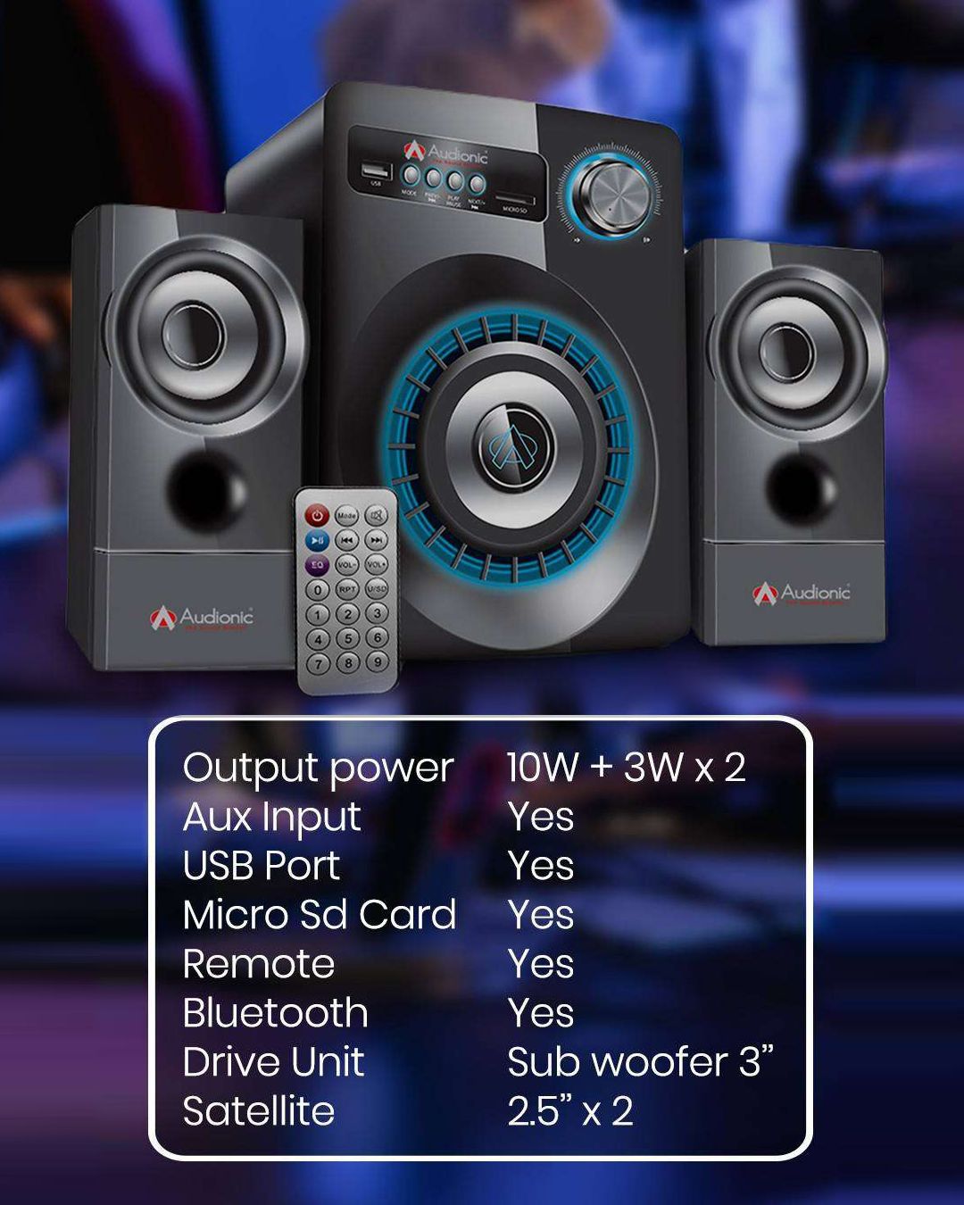Audionic Max-230 Bluetooth 2.1 Speaker Online Pakistan