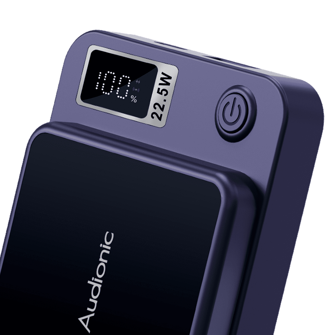 Magneto Wireless 10000 mAh Power Bank (Magnetic Battery Pack) - Audionic