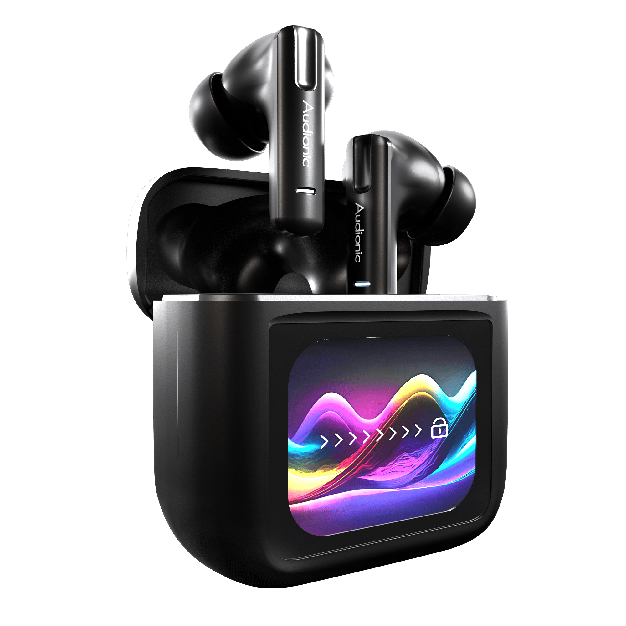 Trance Airbud 810 With Display And Quad Mic ANC Audionic trance-airbud-810-with-display-and-quad-mic-anc-audionic